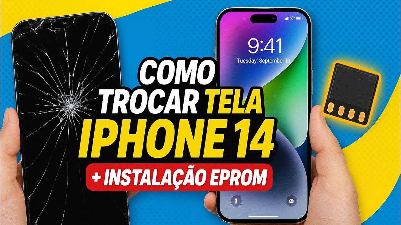 Como Trocar a Tela do iPhone 14 + Instalação Eprom
