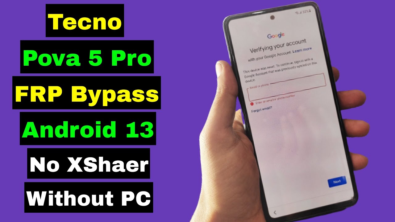 Tecno Pova 5 Pro (LH8n) FRP Bypass Android 13 Without PC | No XShare No Apk Install | New Method