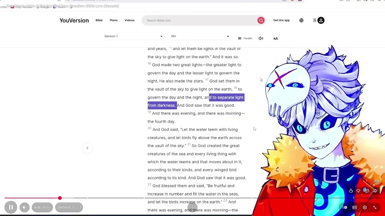 @NuxTaku :The Blue Jew Reads Genesis! My Commentary On It and Questions For Him As a Christian