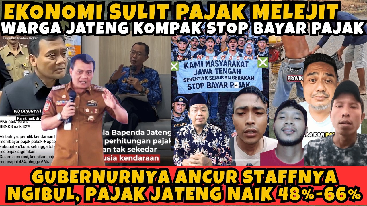 GUBERNUR JATENG PANIK ❗ PAJAK KENDARAAN NAIK, WARGA  JAWA TENGAH KOMPAK SETOP BAYAR PAJAK😱