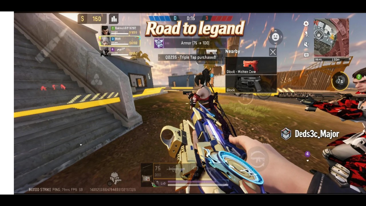 Striker Nova Ranked Gameplay | iPhone 11 Pro 60 FPS High Graphics (BloodStrike Mobile)