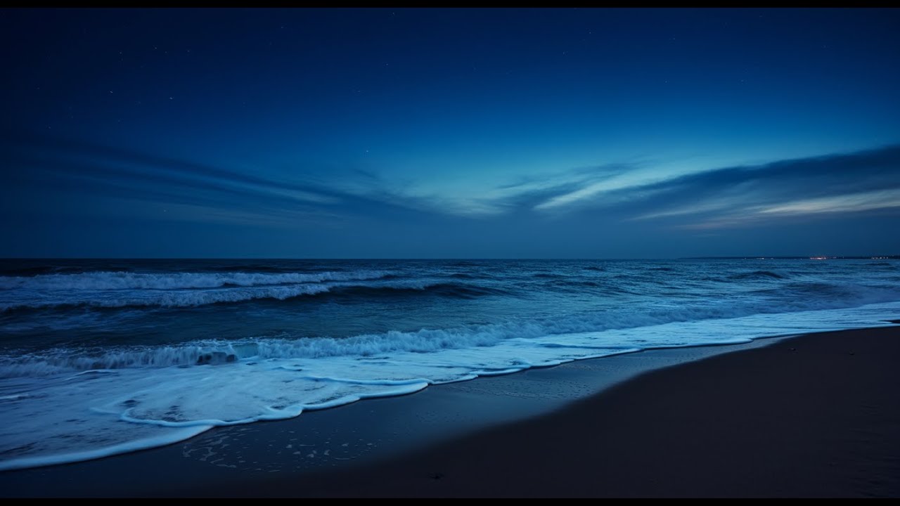 Duerme Profundo: 6 Horas de Olas Nocturnas en Playa 4K | Relajación Total
