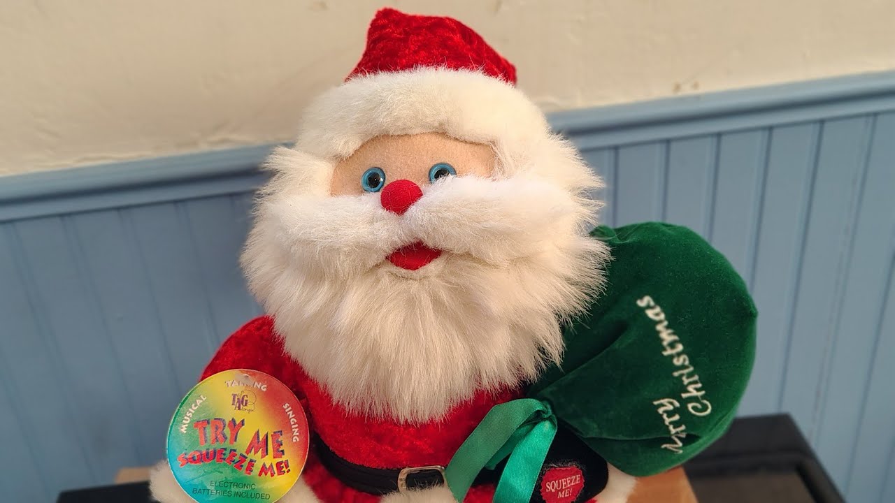 PBC International Singing Chenille Santa w/ Sack - 