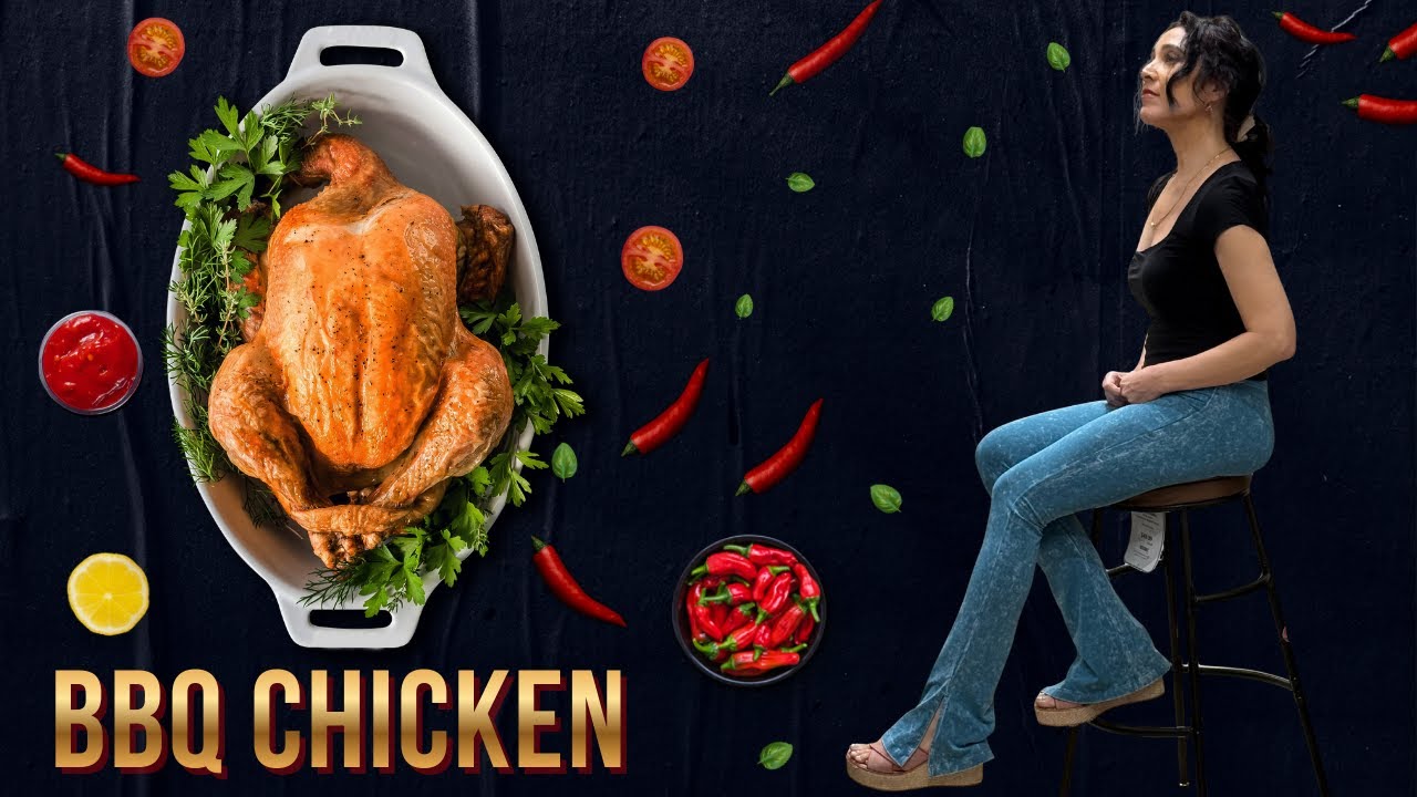 Простой рецепт запеченной в духовке курицы барбекю 🍗
