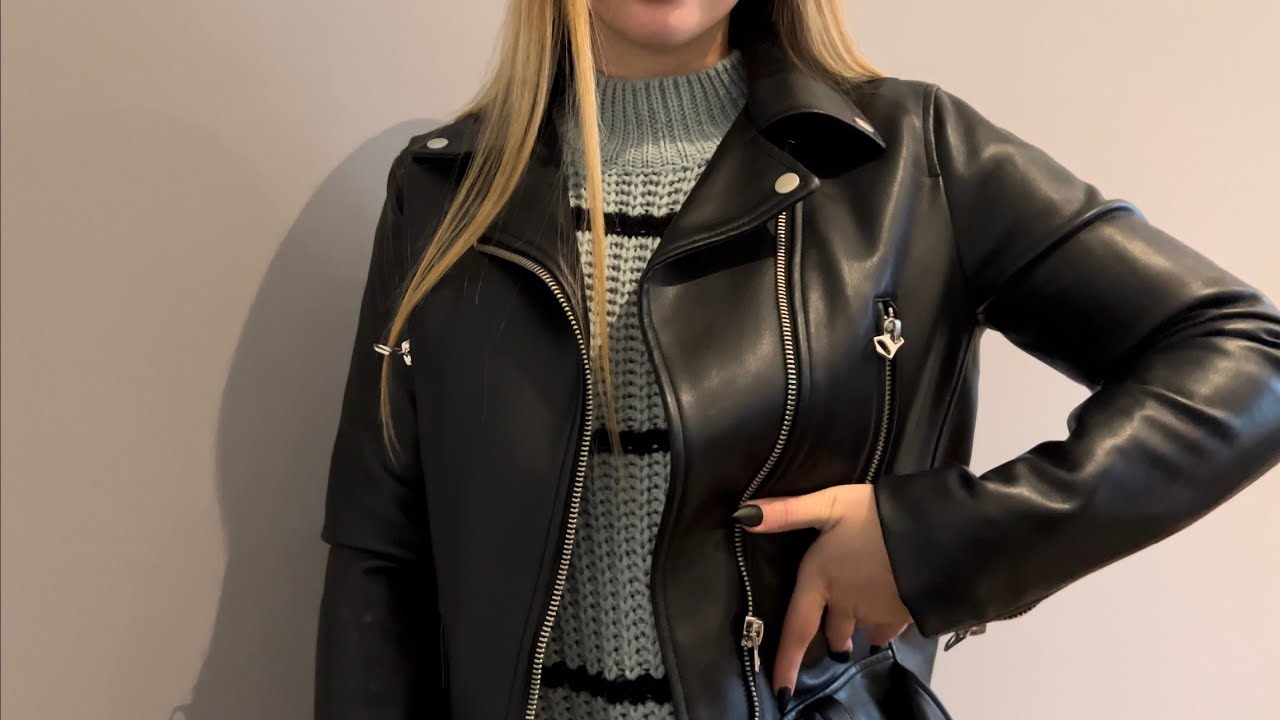 ASMR | ONLY LEATHER SOUNDS🖤 (lot's of tapping and scratching with long nails)