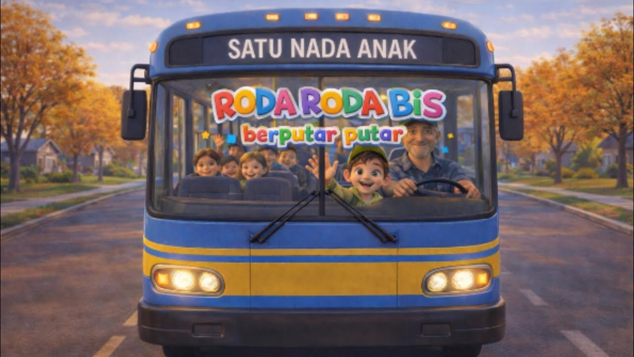 Roda-Roda Bis Berputar | Lagu Anak-anak Ceria | Animasi 3D Edukatif 🎈 🎶