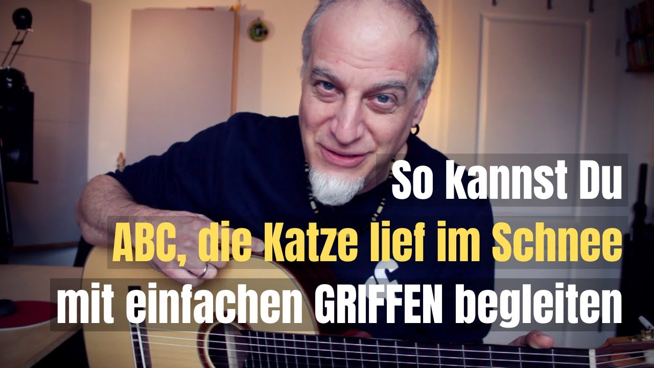 #31 ABC, die Katze lief im Schnee | Griffe: G, C, D, Am | Gitarre lernen mit Kinderliedern