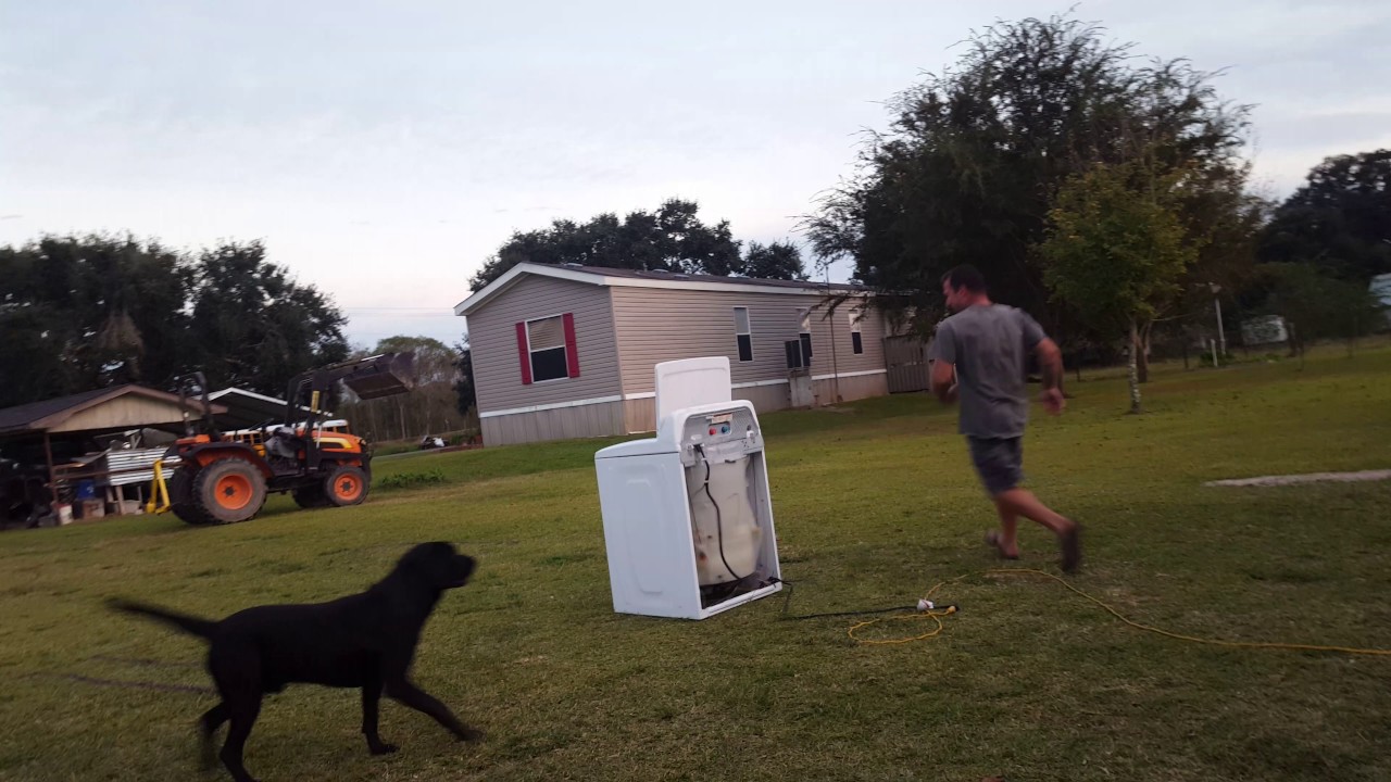Washing machine destruction