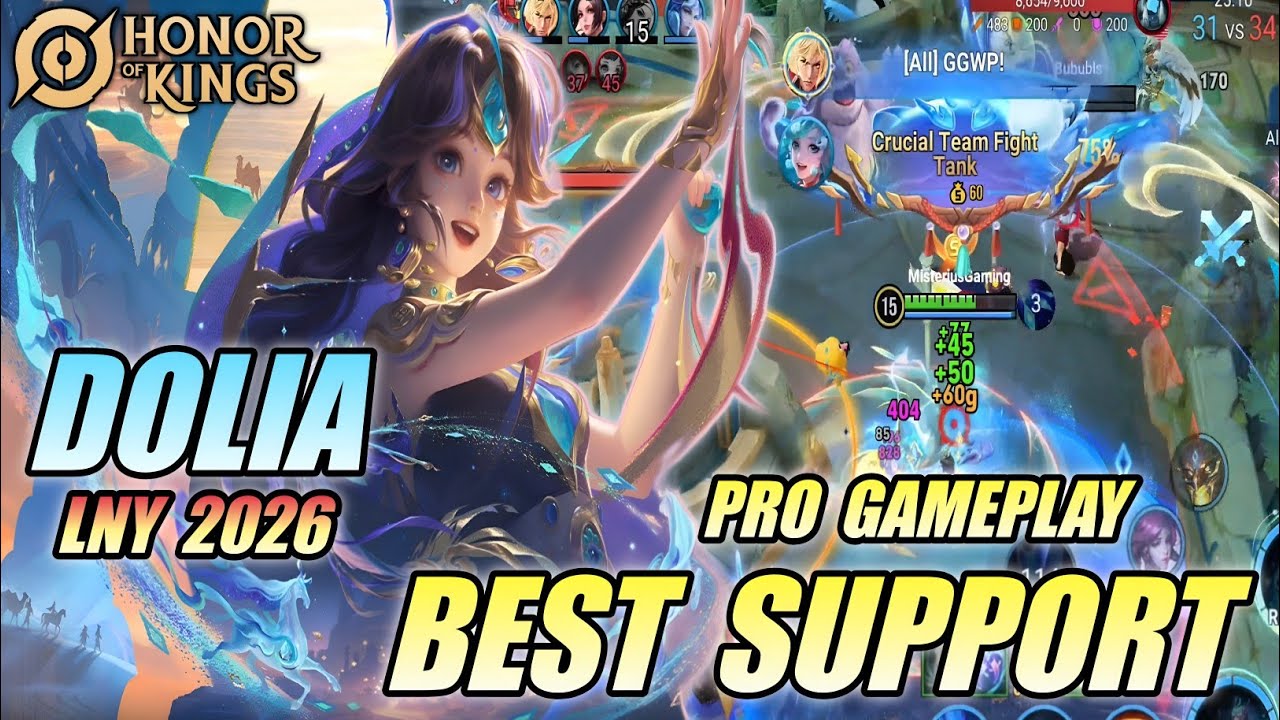 DOLIA LNY 2026 BEST SUPPORT - PRO TECHNIQUE GAMEPLAY DOLIA | HONOR OF KINGS (HOK)