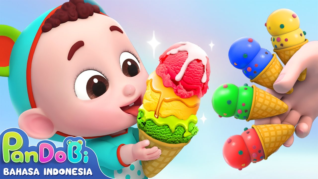 Aku Suka Makan Es Krim Yang Manis | Lagu Makanan Anak | Super Pandobi Bahasa Indonesia