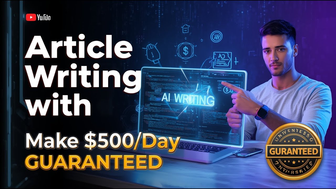 Lec: 10 Article Writing with Ai | Make 500$ in a day | how to earn money online