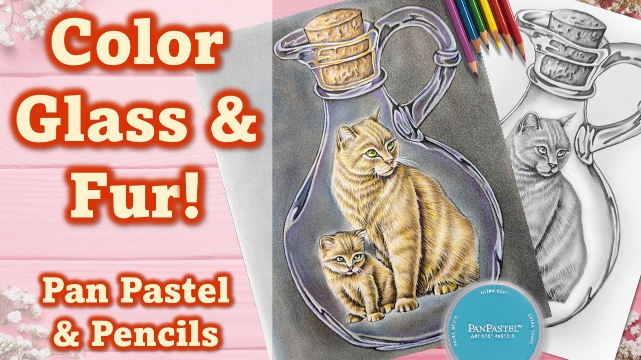 Beautiful! How To Color Glass And Fur With Pan Pastel and Pencils!