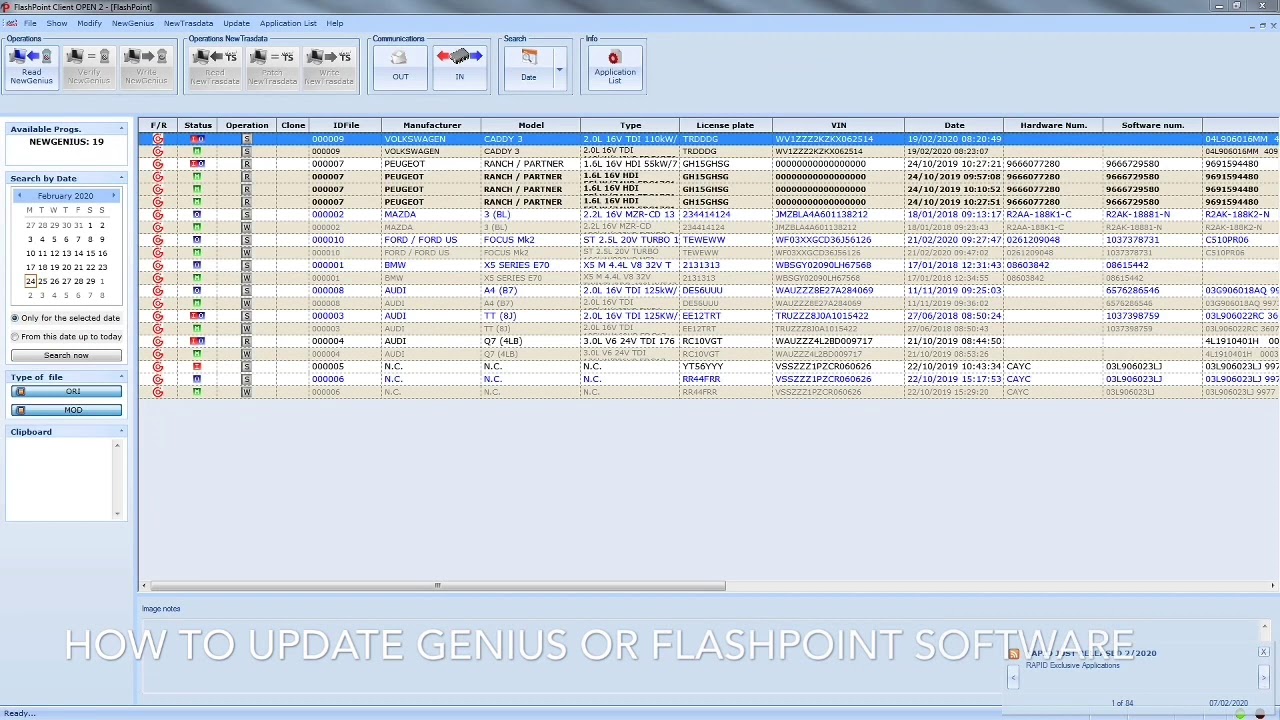 How to update genius or flashpoint software