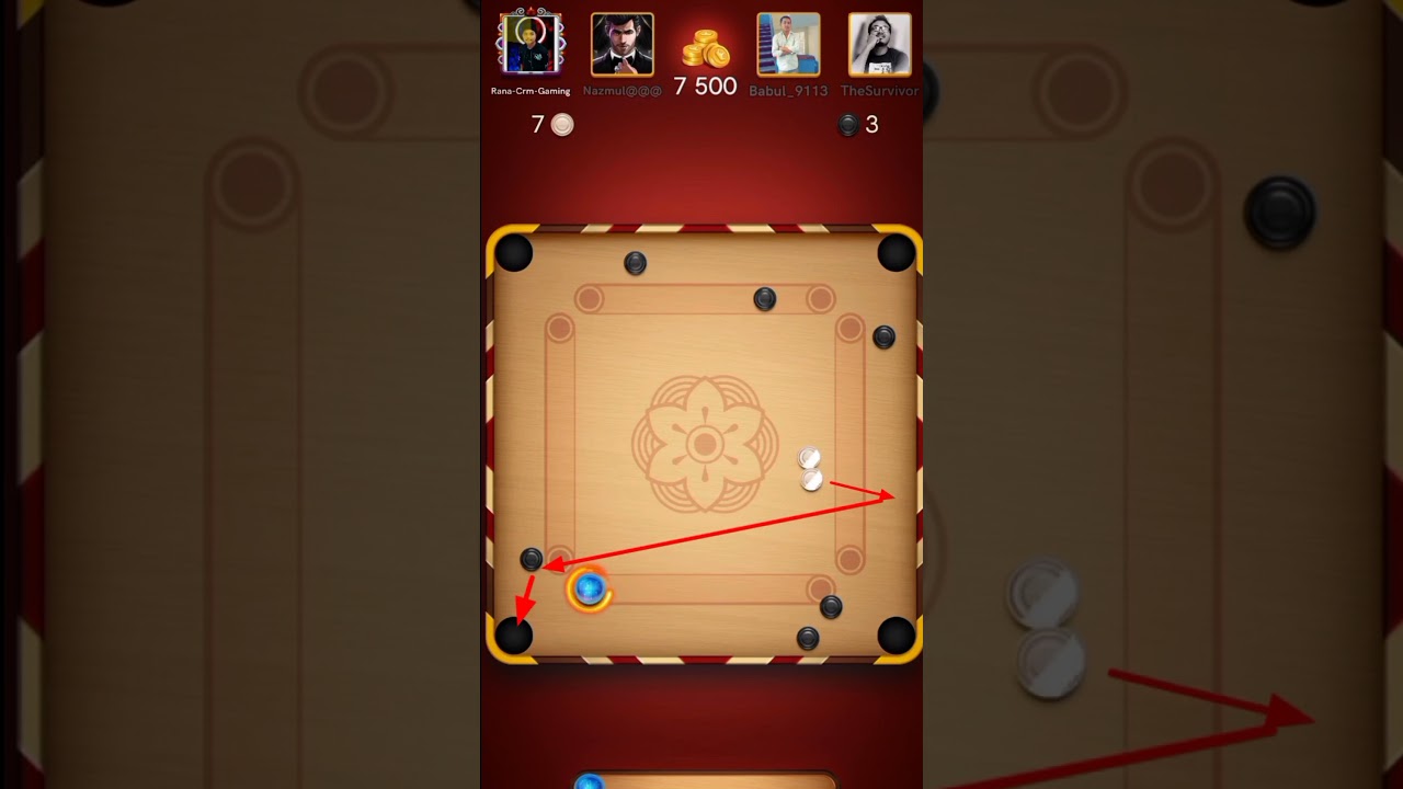 Carrom pool best indirect break trick #shorts #indirectshots