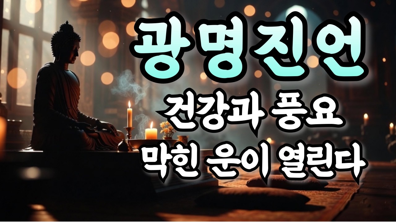 🙏 노래로 듣는 광명진언 30분 반복 염송 | 기도·수면·명상에 좋은 음악 #불교음악 #찬불가 #광명진언
