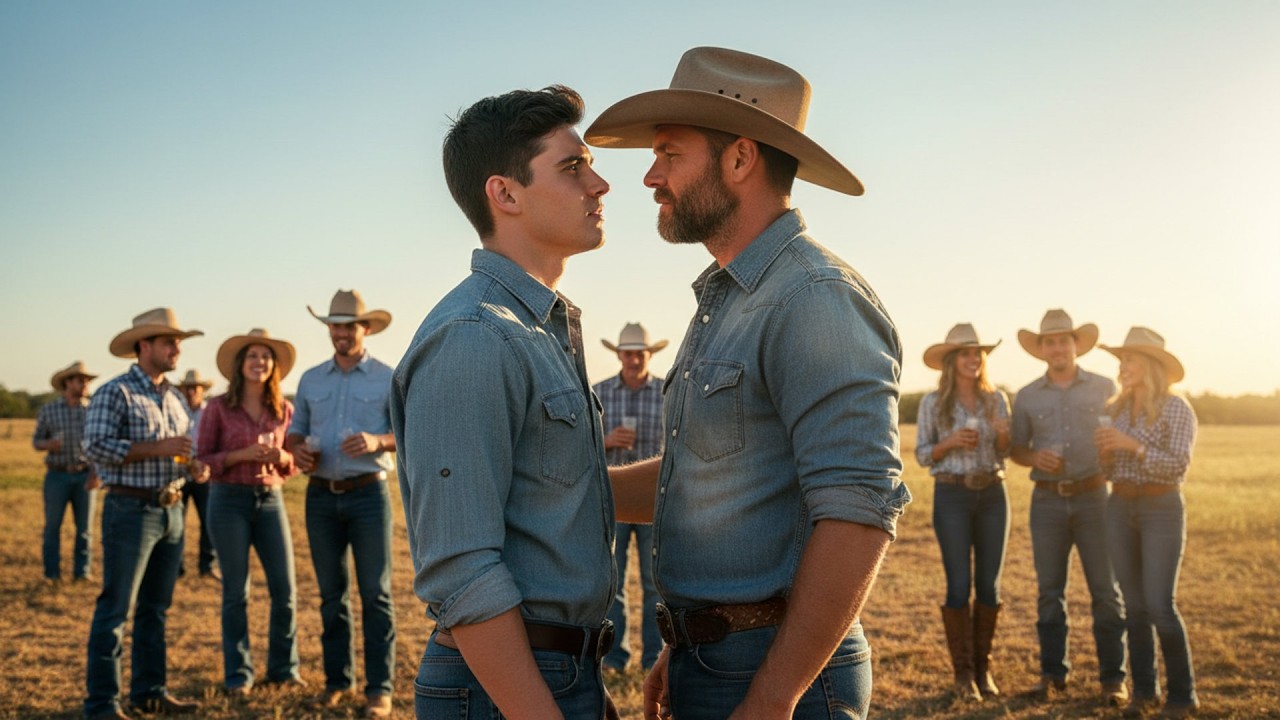 Cowboy Discovers Young Man Rummaging Trash on Christmas Night – One Decision Ignites Forbidden Love