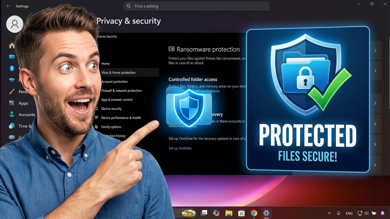 Windows 11 - Enable this to Protect files from Ransomware attack!