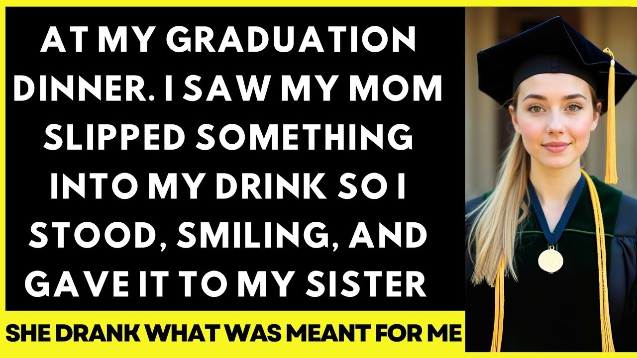 At My Graduation Dinner  I Saw My Mom Slipped Something Into My Drink So I Stood, Smiling