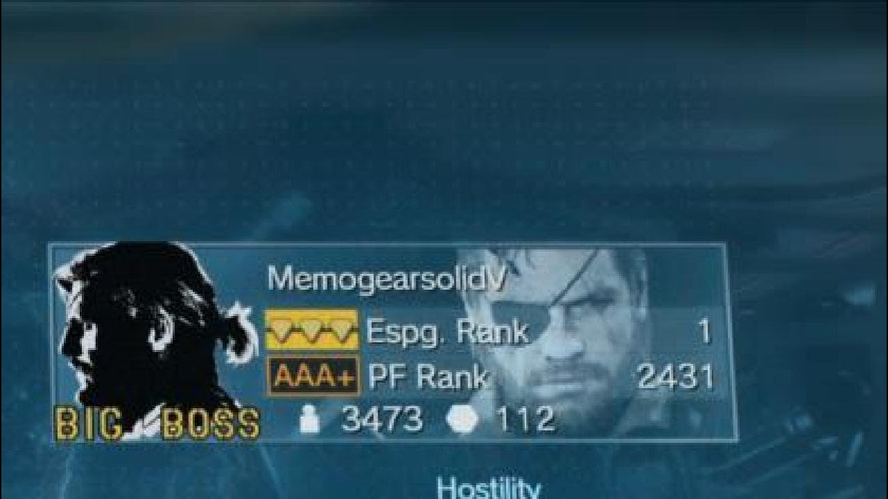 INFILTRATING The RANK 1 PLAYER'S FOB METAL GEAR SOLID 5