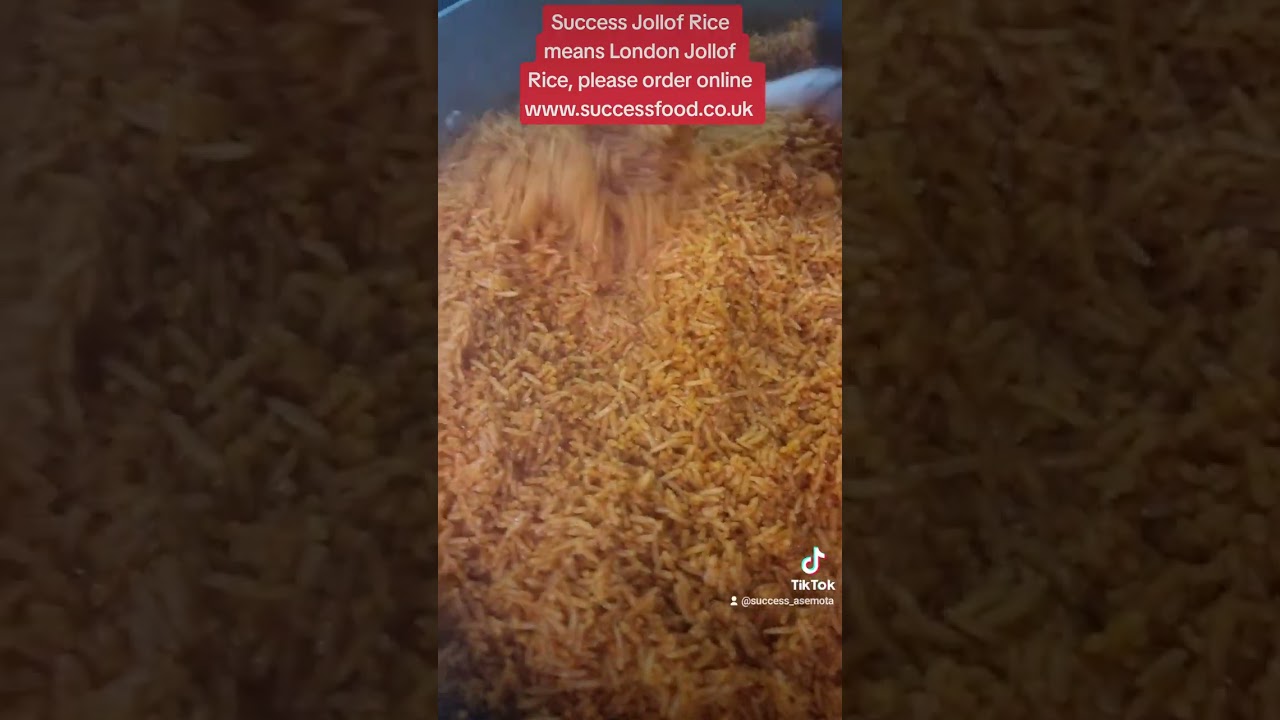 Freshly cooked African Jollof Rice please order online www.successfood.co.uk