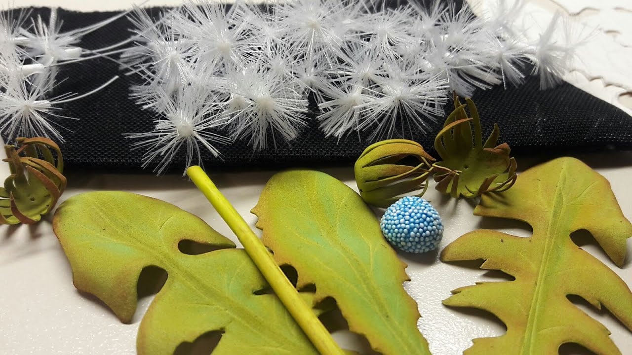 Одуванчик своими руками 1 часть. Подробный МК. Цветы из фоамирана. Dandelion. Flowers from foam DIY