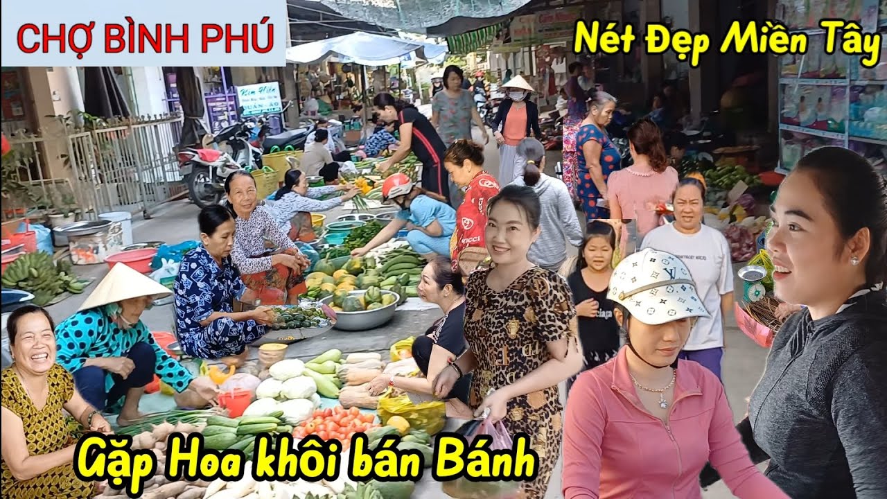 Cô gái bán bánh Quá Đẹp Chợ Bình Phú  - Cai Lậy Tiền Giang quá nhiều trái cây