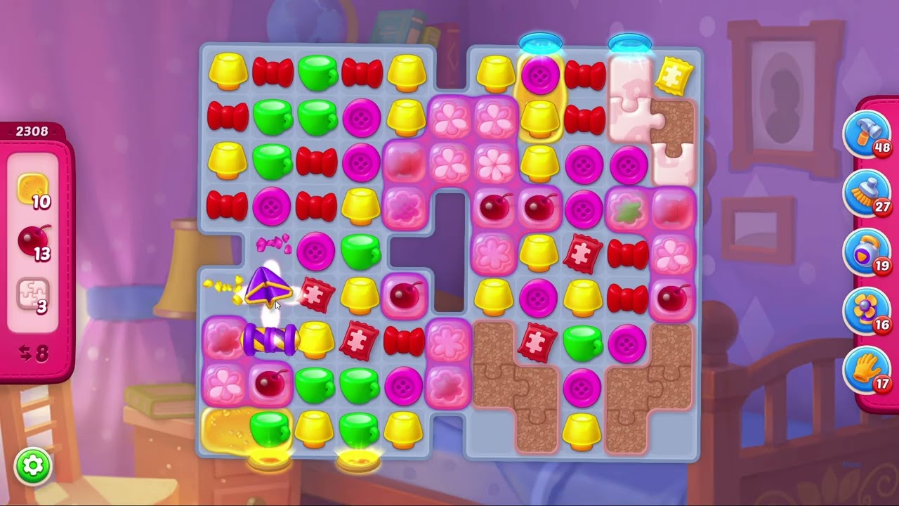 Homescapes Level 2308 - 15 Moves - No Boosters