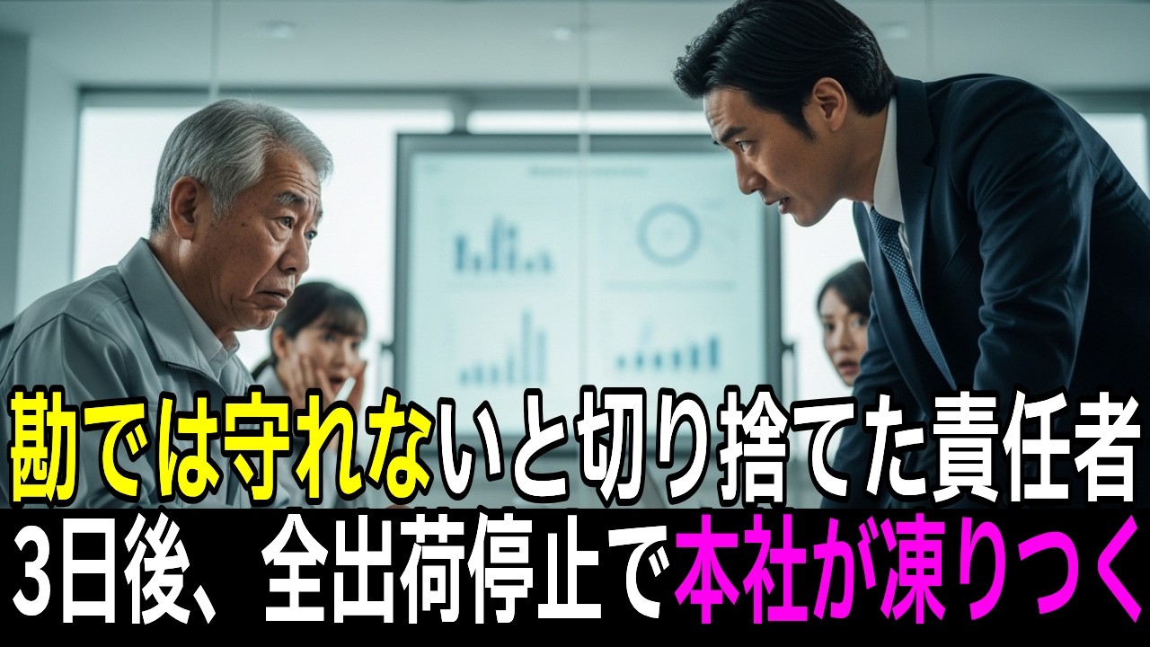 「代わりはいくらでもいる」安全装置の町工場を切った部長→3日後、全工場停止で顔面蒼白【朗読】