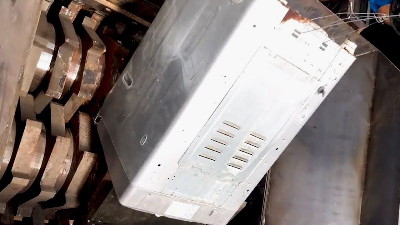 Fast Crushing & Shredding Washing Machines And Other Electric Items With Incredible Biggest Shredder