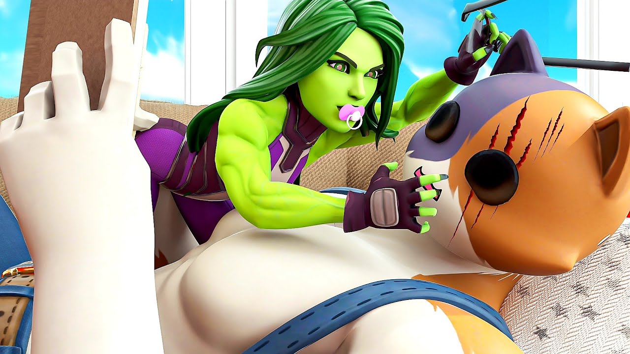 FATHER VS DAUGHTER - BABY SHE-HULK FIGHTS HER DAD.... ( Fortnite Short )