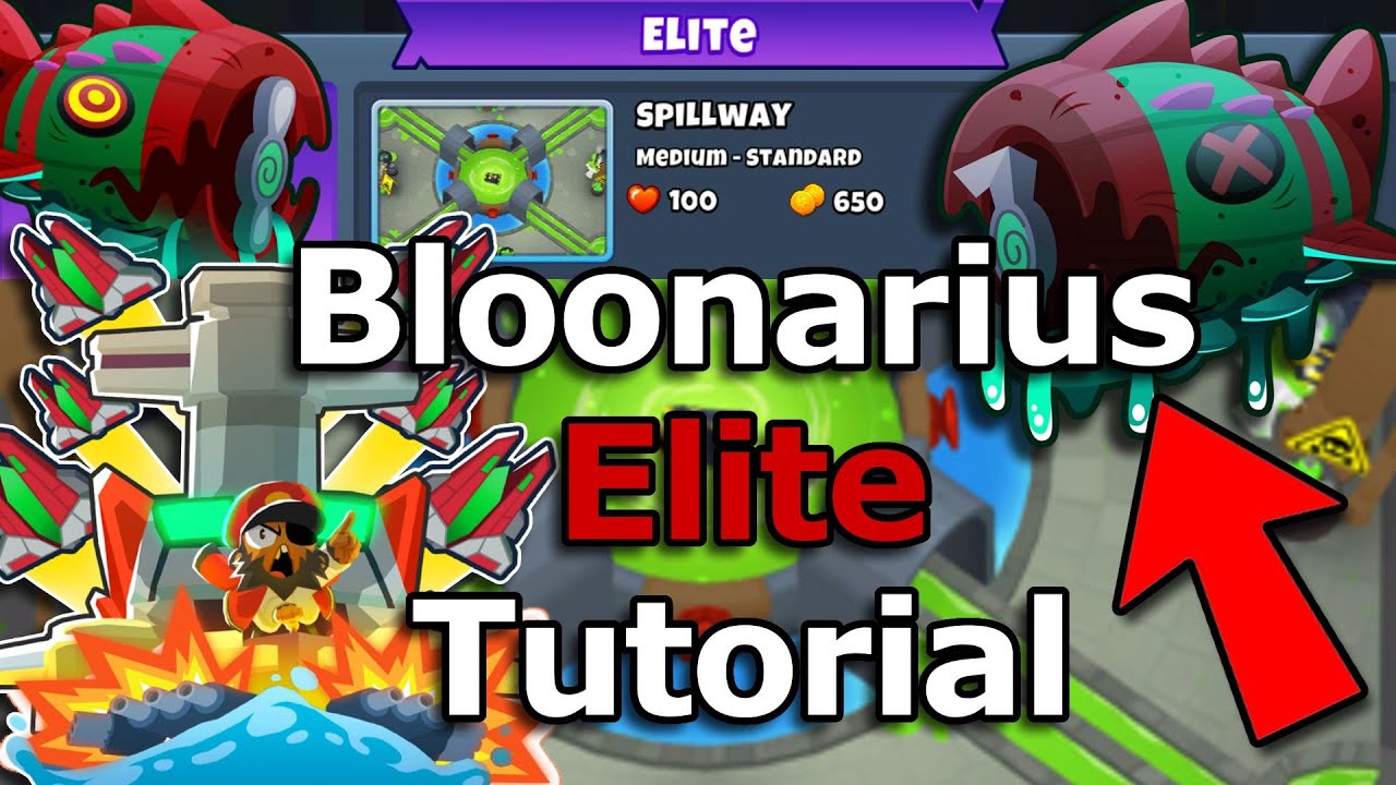 Bloonarius Elite Tutorial - Super Easy To Follow, No RNG, No Close Rounds - Spillway (BTD6)
