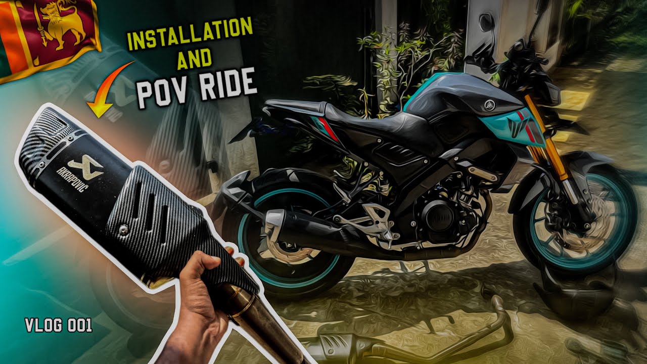 Yamaha MT15, Akrapovic Sound 🔥 | First Time in Sri Lanka🇱🇰| සිංහල Review | Vlog 001