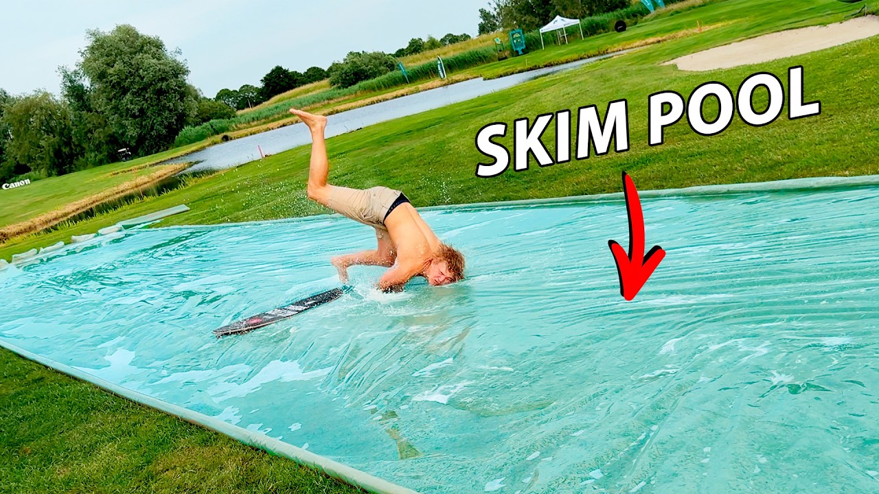 We Built a SLIP 'N' SLIDE for Skimboarding (GOES WRONG)