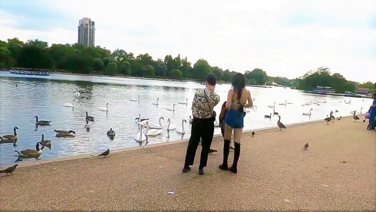 Hyde Park, Knightsbridge Side, Mandarin Oriental, NO1 Hyde Park 【London Summer Walk July 2021】4K HD