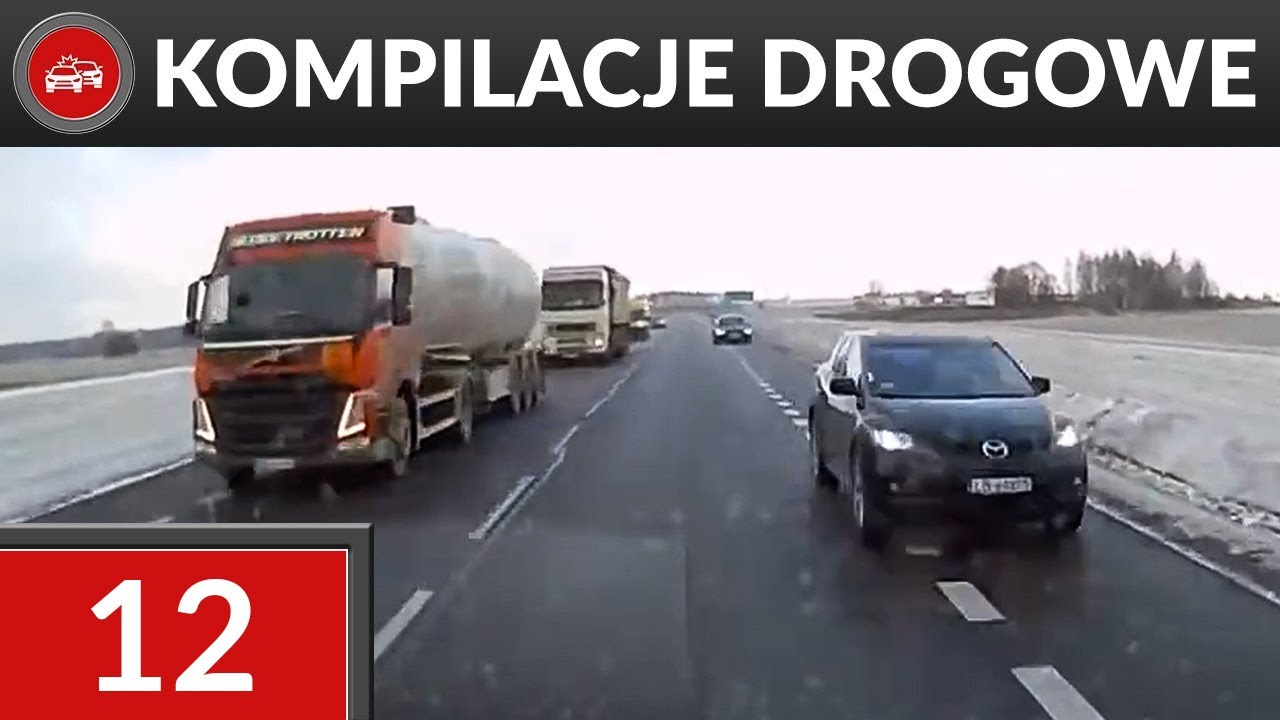 Wykroczenia, kolizje i niebezpieczne sytuacje na drogach - Kompilacje Drogowe #12