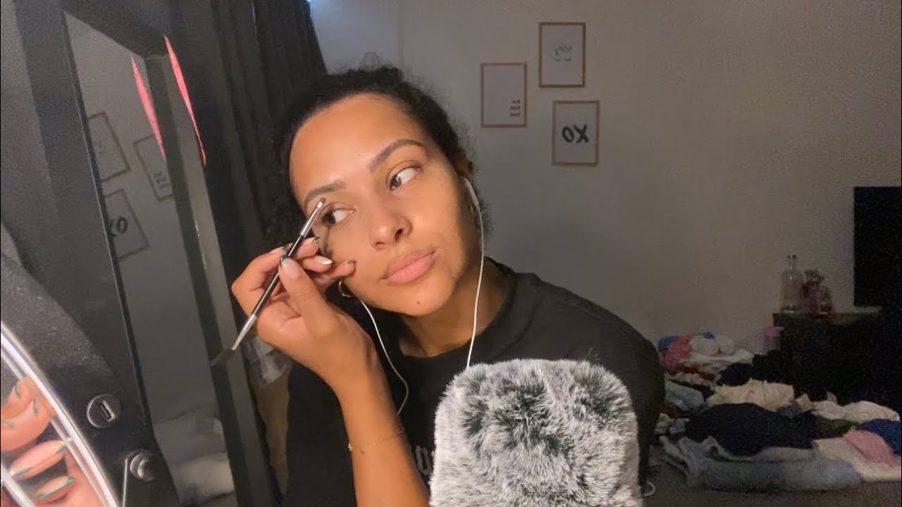 ASMR - painting my eyebrows | ￼ variety of triggers, & personal attention