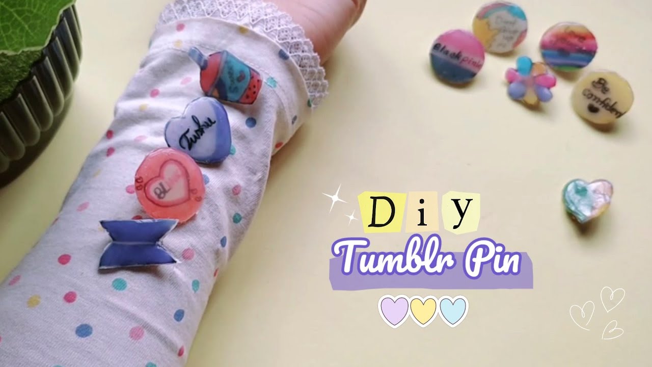 DIY Tumblr Pins | How to make Tumblr pin at home | Easy way to make Tumblr pin