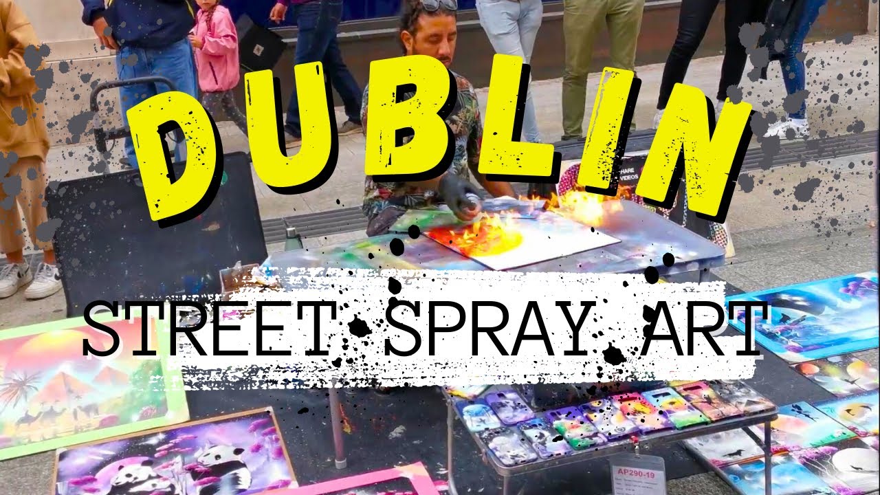 Dublin, STREET SPRAY PAINT By an Amazing Street Artist. (DUBLIN IRELAND)