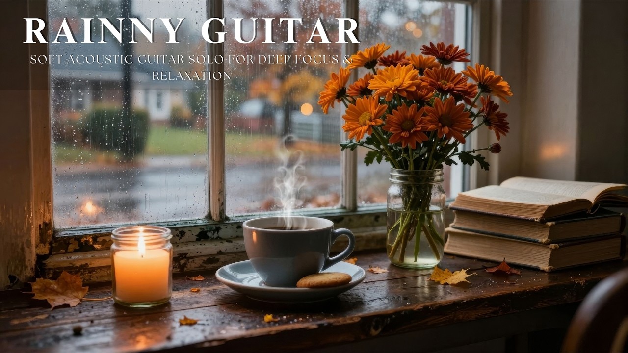 Rainy Day Acoustic Guitar ~ Gentle Melodies for Focus & Perfect Relaxing Workspace
