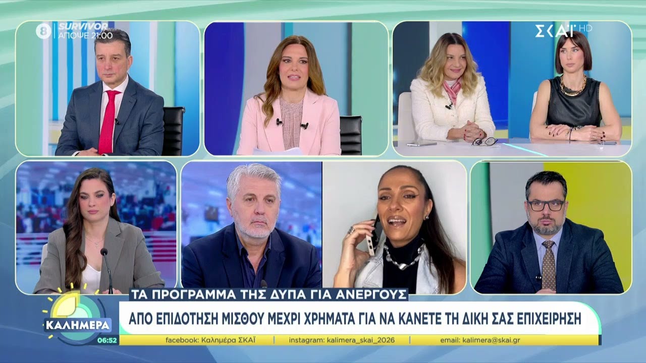 Τα προγράμματα της ΔΥΠΑ για ανέργους | Καλημέρα | 08/02/2026