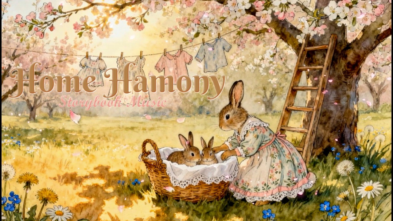 The Gentle Rhythm of a Happy Home 🌸 | Peaceful Storybook Music for Slow Living in Early Spring