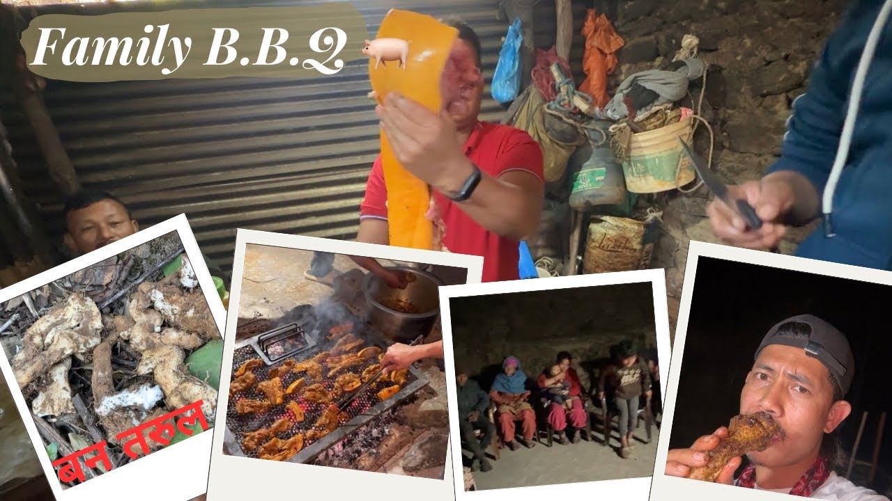 Family B.B.Q🥓🐷(बन तरुल र सुंगुरको मासु पोलेर खादै है साथीहरु)!!Daily Vlogs!