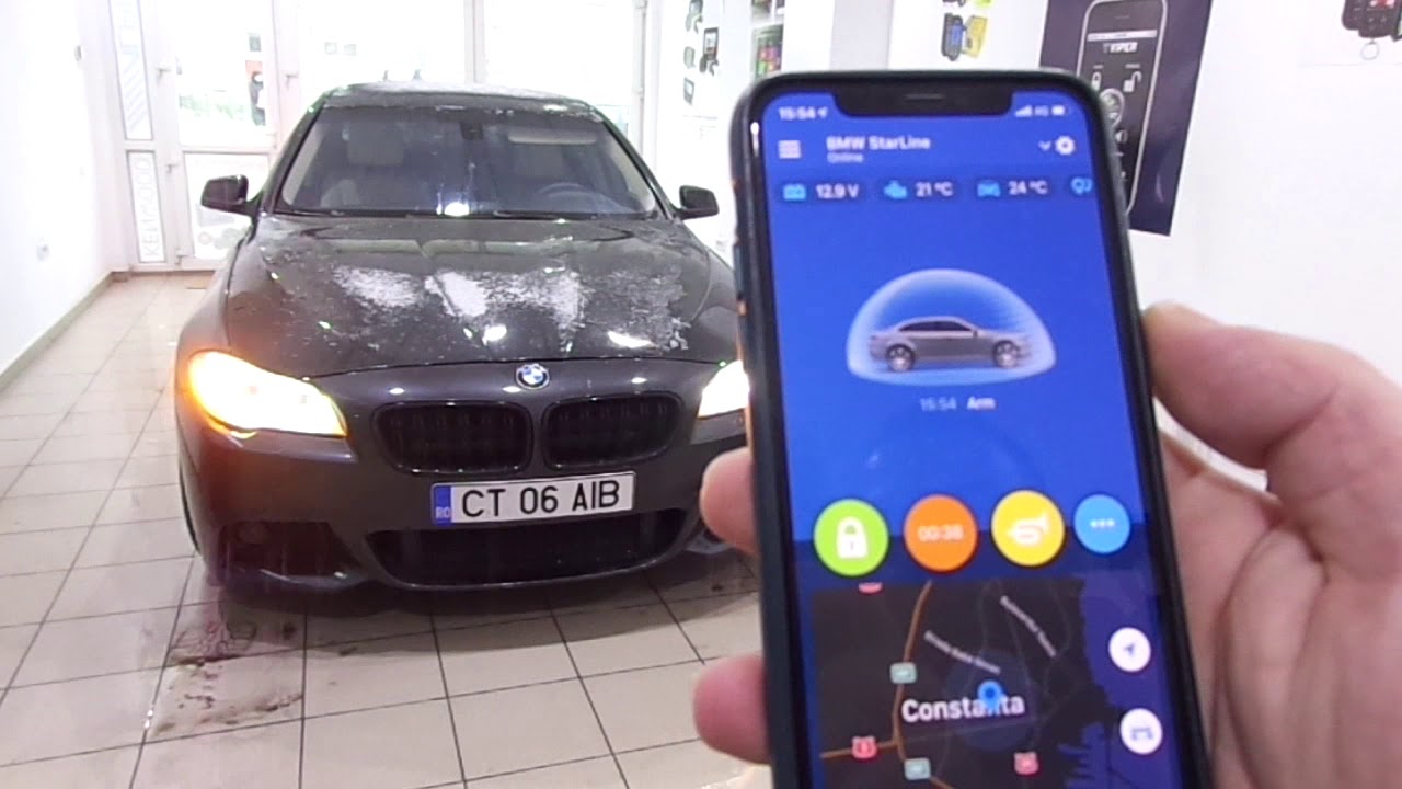 Sistem de alarma Starline cu functie pornire motor si GPS tracker - BMW F10