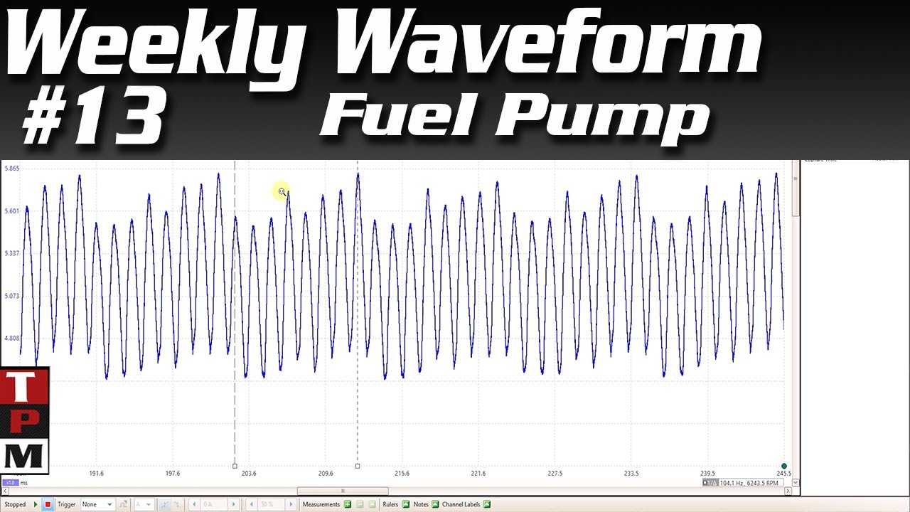 Weekly Waveform #13 - Fuel pump current testing with low amp clamp.
