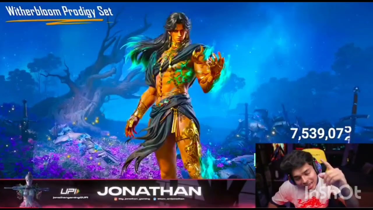 jonathan gaming is like 🔥😱 Witherbloom honey ultimate set new crate opening 35k uc jonathan bgmi