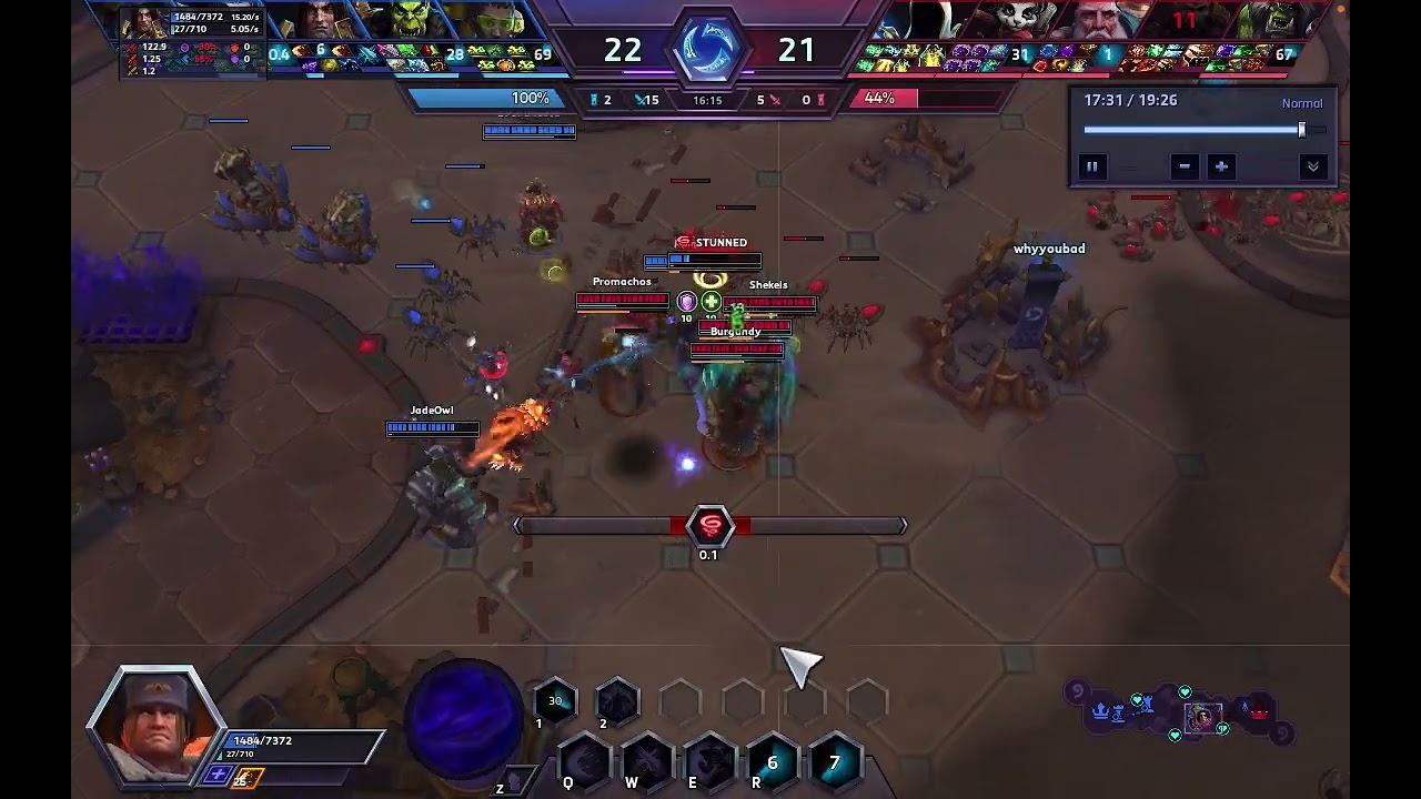 Infinite Demoralizing Shout - Varian yells at the enemy team of only healers