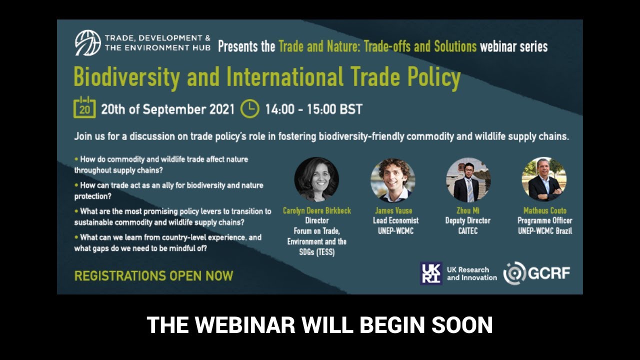 Trade and Nature: Trade-offs and Solutions - Biodiversity and International Trade Policy