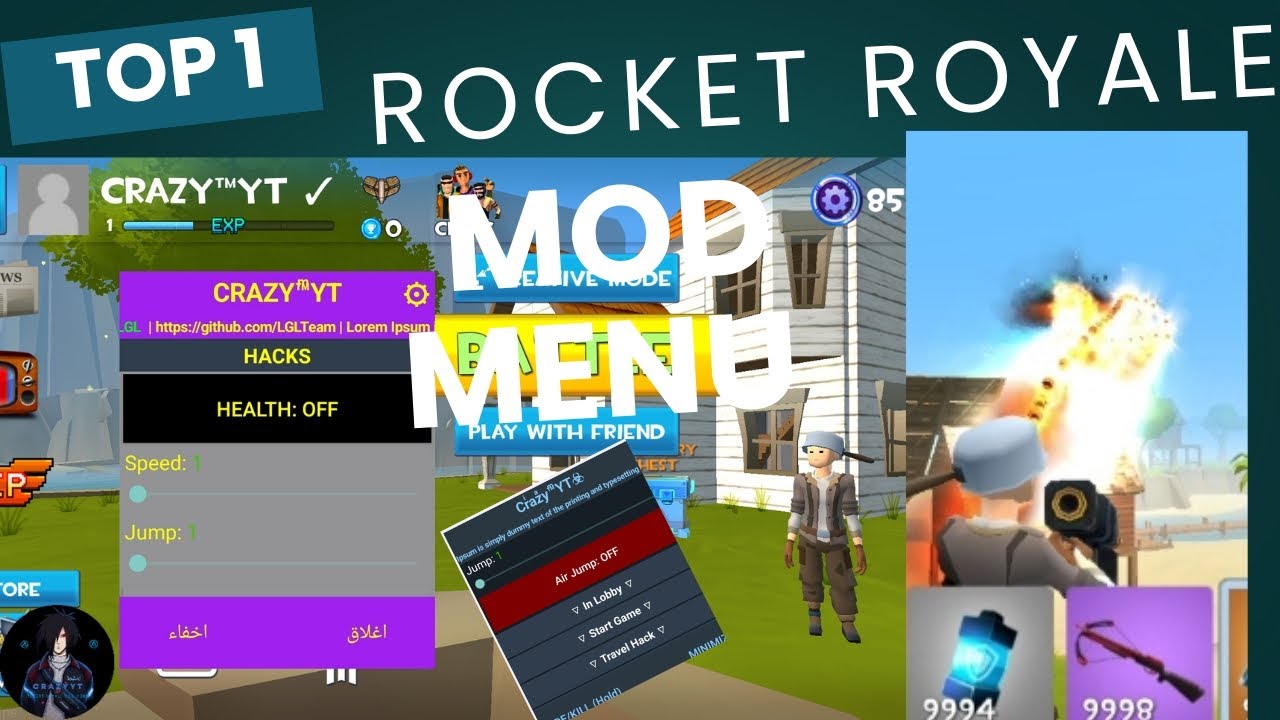ROCKET 🚀 ROCKET NEW VIP + CRAZY™YT MOD MENU || LATEST VERSION || LINK IN DESCRIPTION 