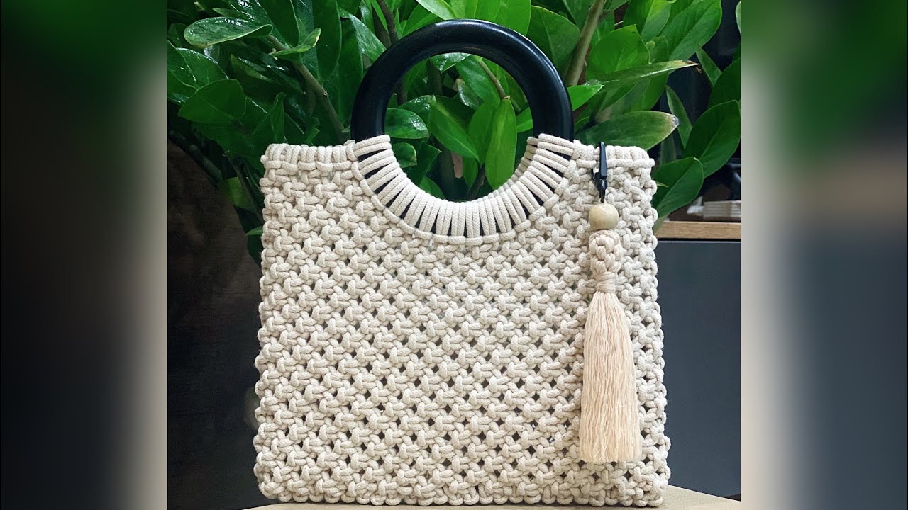 Hướng dẫn làm túi Macrame cầm tay -Macrame bag #Macramebag #Macrame  #Handmade