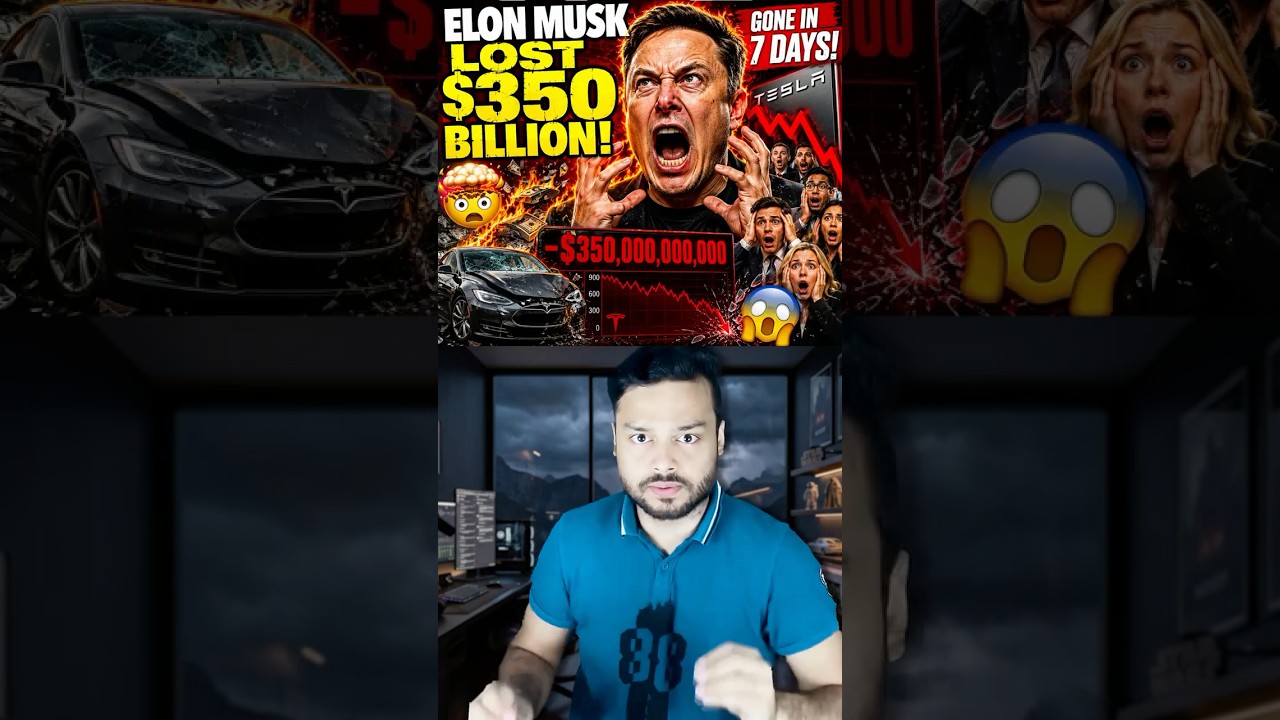 $300 Billion GONE! Elon Musk Lost This Much in One Week! Biggest Fall of Wealth Ever #shorts